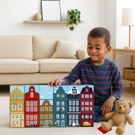 COBLO, nakładki na klocki magnetyczne - miasto 60 szt