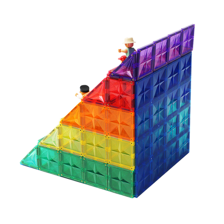 COBLO, magnetyczne klocki konstrukcyjne 2 płyty 30 x 30 cm ziel/nieb