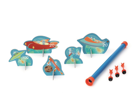 Scratch, Dmuchawka XL / 3 lotki przyssawki / 5 celów KOSMOS