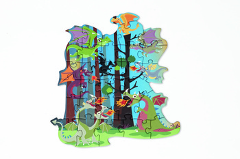 Puzzle Konturowe Scratch Smoki 29 Elementów