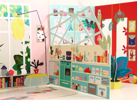 Duży składany domek dla lalek 35cm - Izumi