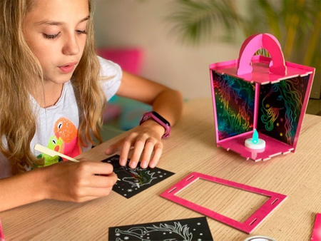 Box Candiy, zestaw kreatywny zdrapka Lampion Jednorożec