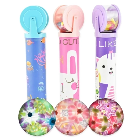 Kalejdoskop XL z kołem z kryształkami - mix kolorów