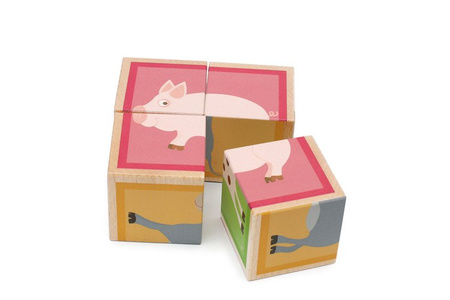 Scratch, Puzzle 4 Klocki FARMA 2 - uszkodzone opakowanie RABAT 5%