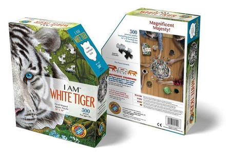 MADD CAPP, Puzzle konturowe I AM - Biały Tygrys 300 elem.