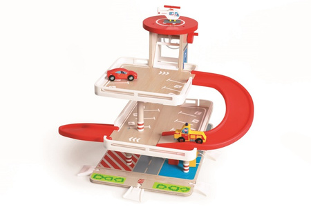 Garaż Drewniany z Windą i Zjeżdzalnią Scratch