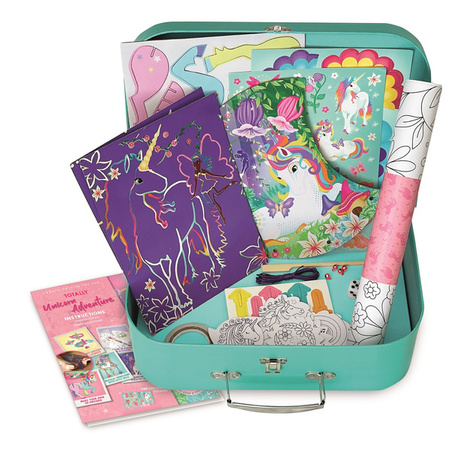 Box Candiy, zestaw kreatywny XL Walizka Jednorożce