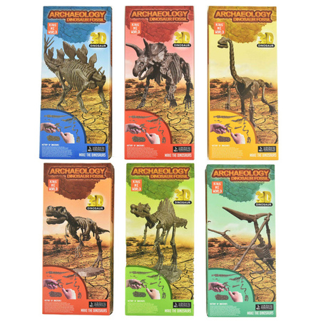 3D szkielet dinozaurów - mix wzorów