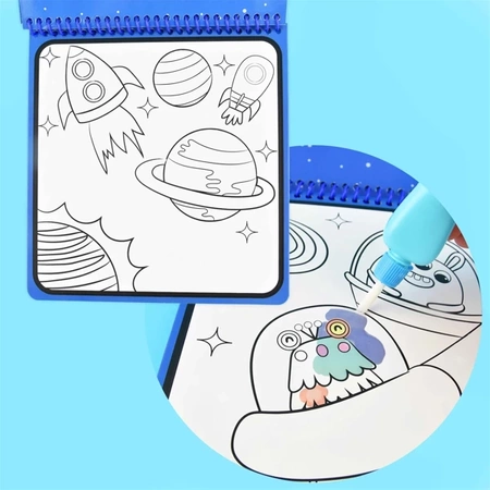 Wodna kolorowanka z pisakiem wodnym -plakat XL Kosmos