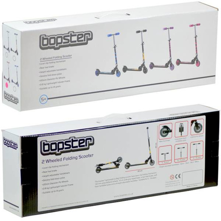 Bopster, Składana hulajnoga 5/14 lat - różowa zebra