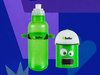 IQBottles, Bidon-butelka 2w1 Blue/Yellow cap