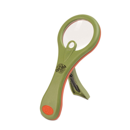 Navir, Rozkładana lupa z podstawką i pęseta