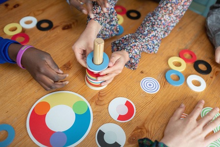 Gra drewniana zręcznościowa dla dzieci - BS Toys Mikser Kolorów