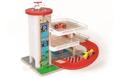 Garaż Drewniany z Windą i Zjeżdzalnią Scratch