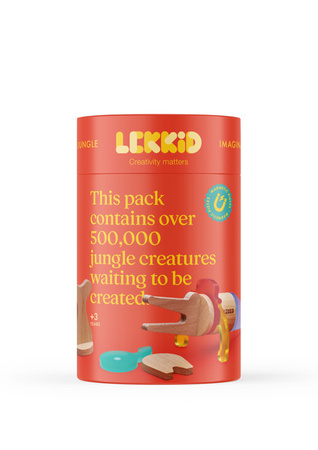 Lekkid, drewniane magnetyczne klocki konstrukcyjne - Dżungla