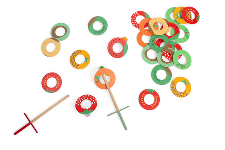 BS Toys, drewniana gra zręcznościowa Łap owoce