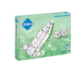 COBLO, magnetyczne klocki konstrukcyjne Transparent 20 elem.
