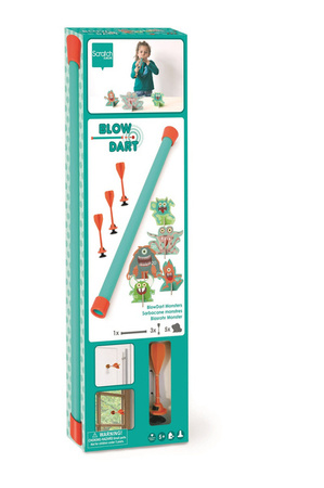 Scratch, Dmuchawka XL / 3 lotki przyssawki / 5 celów STWORKI