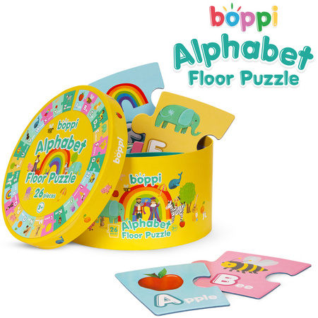 Boppi, podłogowe dwustronne puzzle XL 26 el Alfabet