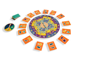 BS Toys, drewniana gra obserwacyjna ze spinerem  XL (30 cm)Kolacja