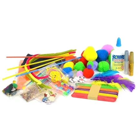 Zestaw kreatywny XL 200 elem - Niebieska walizka art & craft