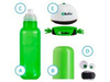 IQBottles, Bidon-butelka 2w1 Blue/Yellow cap