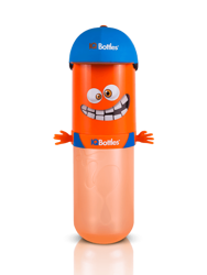IQBottles, Bidon-butelka 2w1 Orange/Blue cap