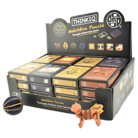 Drewniane mini puzzle 3D i 2D - mix wzorów