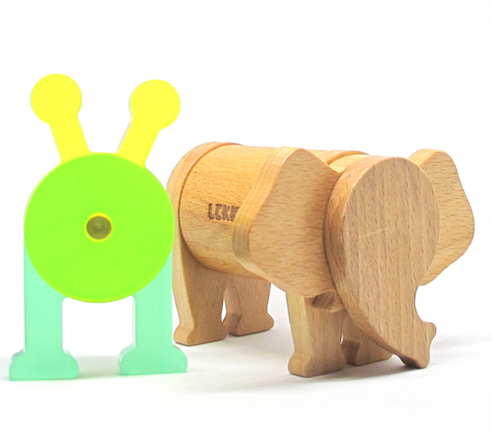 Lekkid, drewniane magnetyczne klocki konstrukcyjne - Słoń