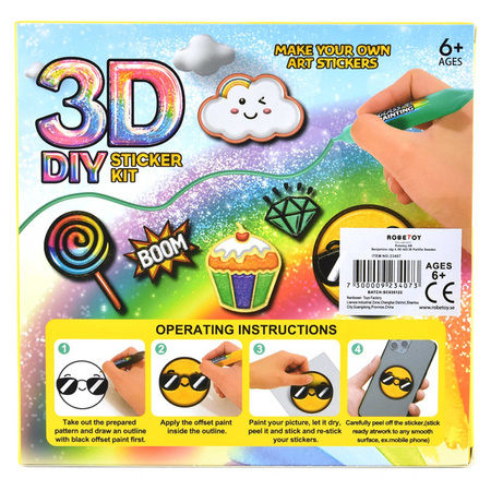 Kolorowe markety dla dzieci do malowania 3D - 10 sztuk