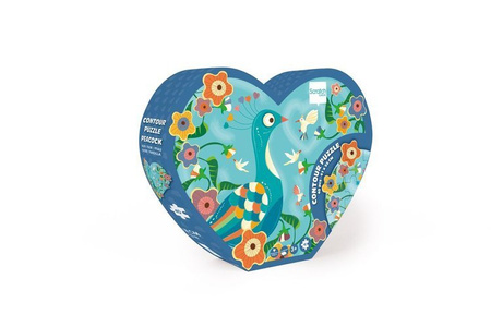 Scratch, Puzzle konturowe Serce 40 elem.