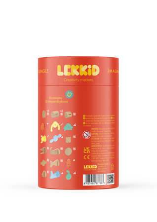 Lekkid, drewniane magnetyczne klocki konstrukcyjne - Dżungla