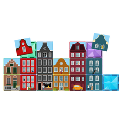 COBLO, nakładki na klocki magnetyczne  - miasto 60 szt