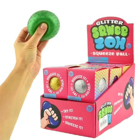 Sensoryczny gniotek z kulkami 7 cm - mix kolorów