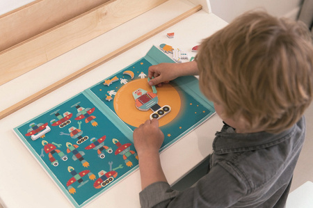 Scratch, magnetyczna układanka - kształty i kolory Kosmos