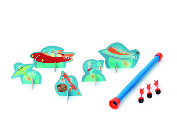 Scratch, Dmuchawka XL / 3 lotki przyssawki /  5 celów KOSMOS