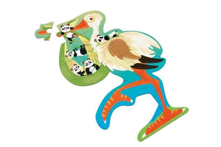 Scratch, Puzzle konturowe Bocian 24 elem.