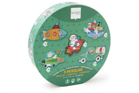 Scratch, Pierwsze Puzzle 5 Pojazdów