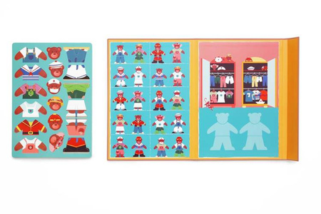 Scratch, magnetyczna układanka - kształty i kolory Ubierz misia